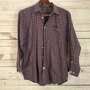 ORVIS Plaid Long Sleeve Button Down Shirt L - great condition